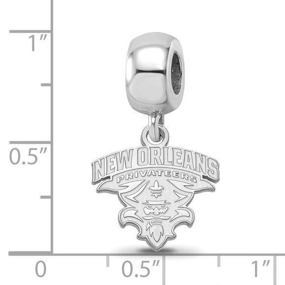 Sterling Silver University of New Orleans Small Dangle Bead Charm - Picture 3 of 4
